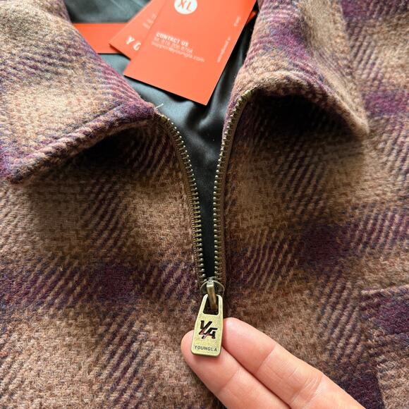 Men's YoungLA 5002 Highlander Flannel Jackets(Sold Out), XL, NWT, Burgundy/Rust - Picture 5 of 7